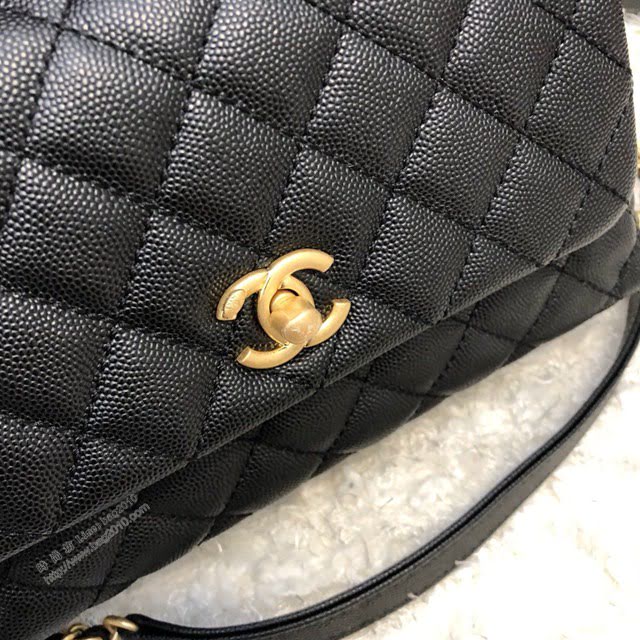 Chanel女包 92990 Chanel鏈條包 小顆粒球紋皮 最頂級複刻手工製作 香奈兒爆款小號手提女包  djc3949